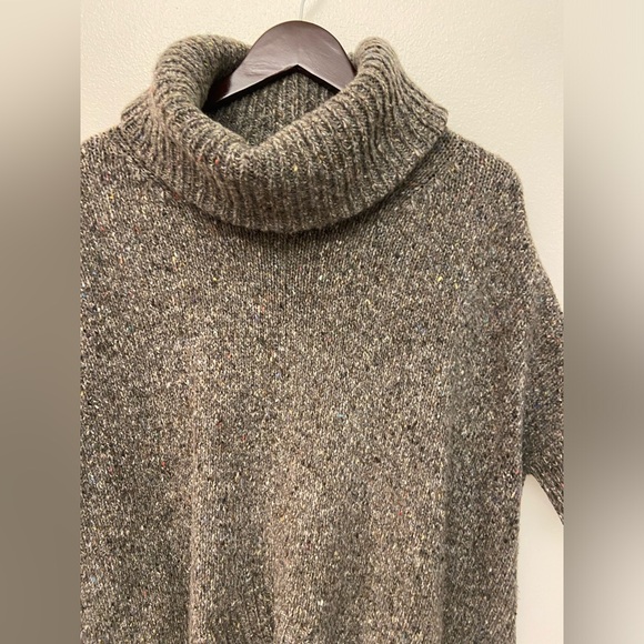 Theory Granito Liesele Turtleneck Poncho Chunky Oversize Sweater Women's Small - Picture 4 of 7